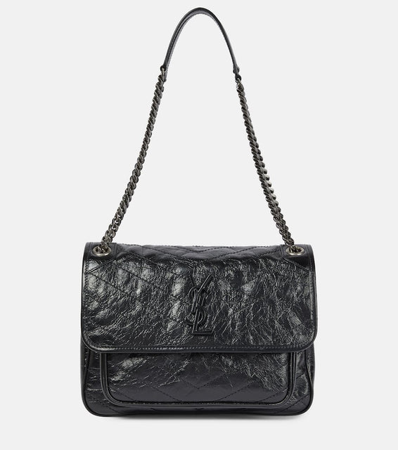 Saint Laurent Niki Medium leather shoulder bag. Shop Saint Laurent Shoulder Bags for women now.