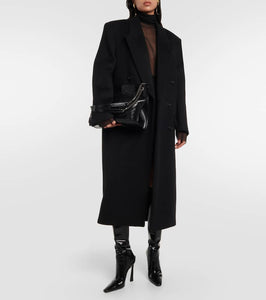Saint Laurent Niki crinkled leather shopper
