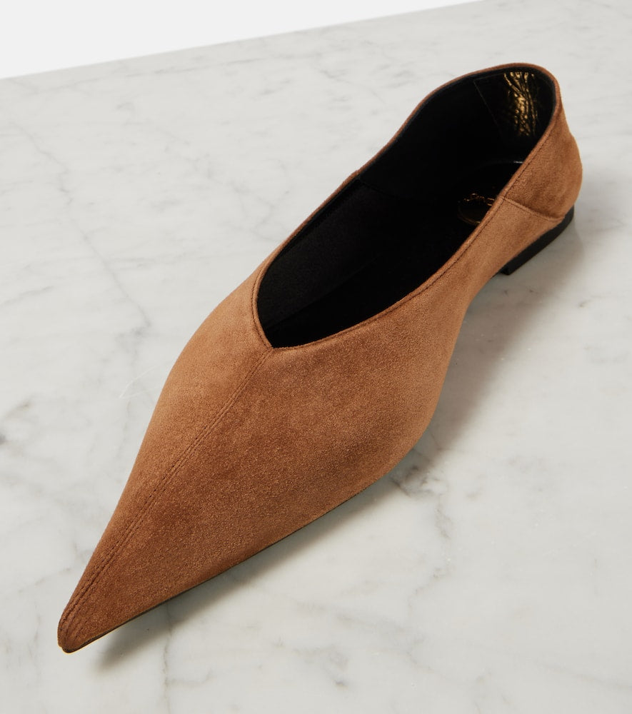 Saint Laurent Nour suede ballet flats