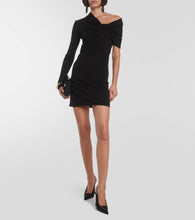 Saint Laurent Off-shoulder jersey minidress