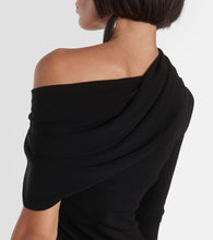 Saint Laurent Off-shoulder jersey minidress