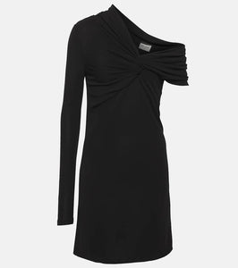 Saint Laurent Off-shoulder jersey minidress