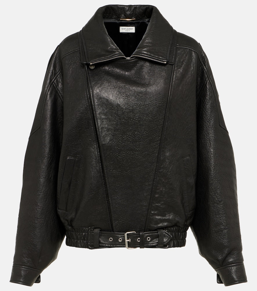 Saint Laurent Oversized leather blouson - 圣罗兰超大款皮革夹克