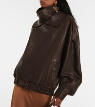 Saint Laurent Oversized leather bomber jacket