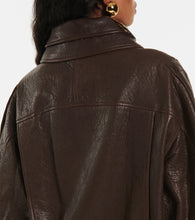 Saint Laurent Oversized leather bomber jacket