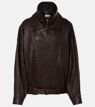 Saint Laurent Oversized leather bomber jacket - Saint Laurent 超大款皮质飞行员夹克