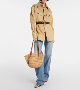 Saint Laurent Panier Small raffia basket bag