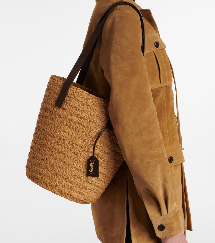 Saint Laurent Panier Small raffia bucket bag