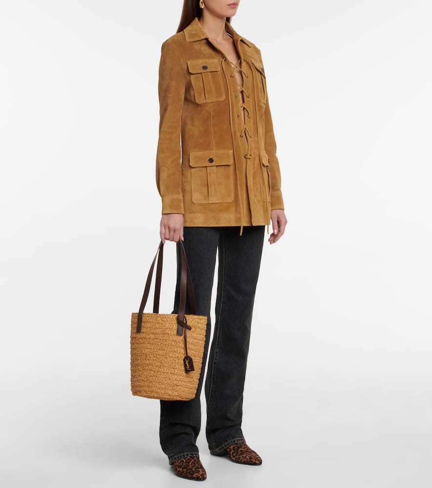 Saint Laurent Panier Small raffia bucket bag