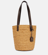 Saint Laurent Panier Small raffia bucket bag. Shop Saint Laurent Tote Bags for women now.