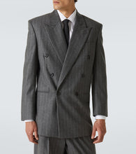 Saint Laurent Pinstripe wool and cashmere blazer