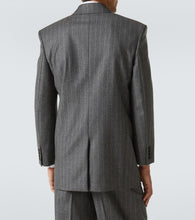 Saint Laurent Pinstripe wool and cashmere blazer