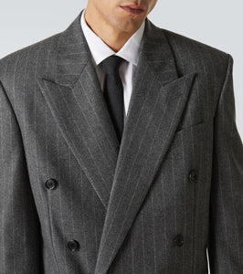 Saint Laurent Pinstripe wool and cashmere blazer