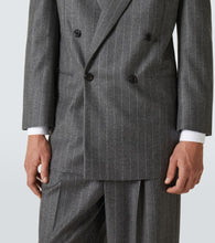 Saint Laurent Pinstripe wool and cashmere blazer