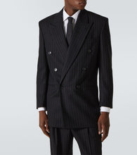 Saint Laurent Pinstripe wool gabardine suit jacket