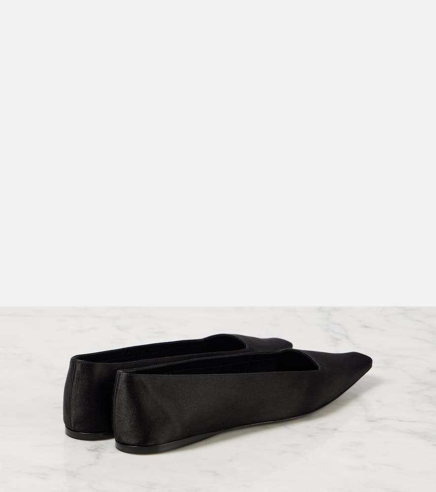 Saint Laurent Poppy cr√É¬™pe satin ballet flats