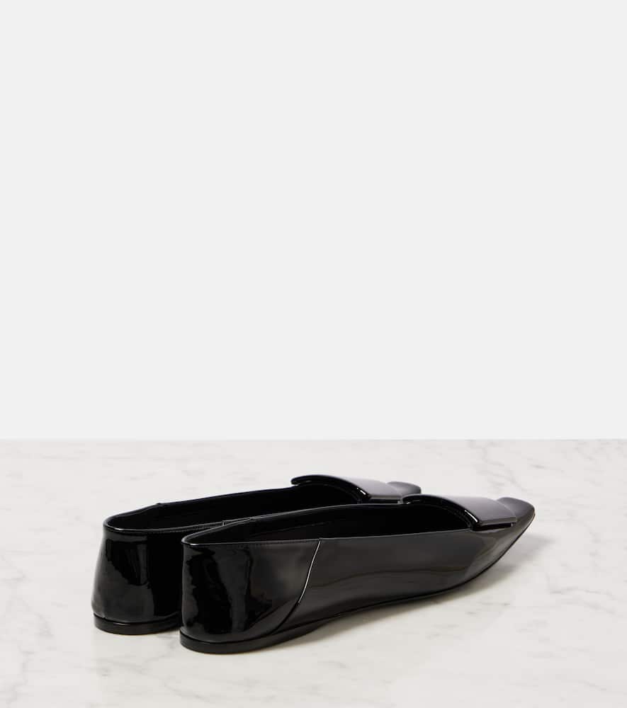 Saint Laurent Poppy patent leather ballet flats
