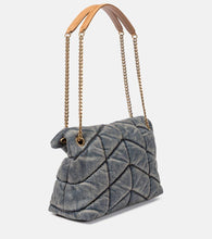 Saint Laurent Puffer Small denim shoulder bag