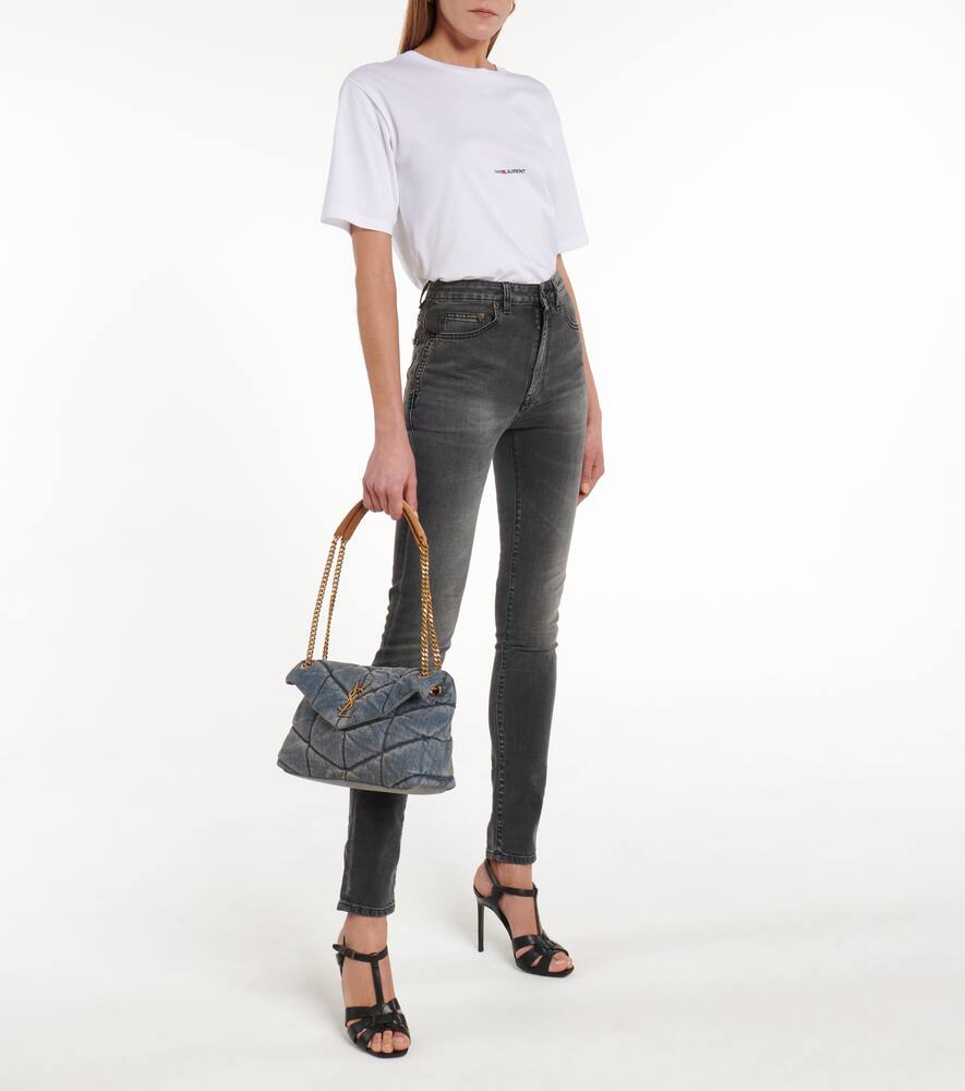 Saint Laurent Puffer Small denim shoulder bag
