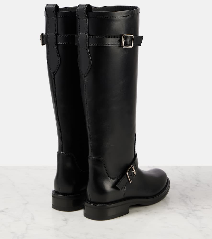 Saint Laurent River leather biker boots