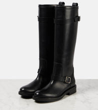 Saint Laurent River leather biker boots