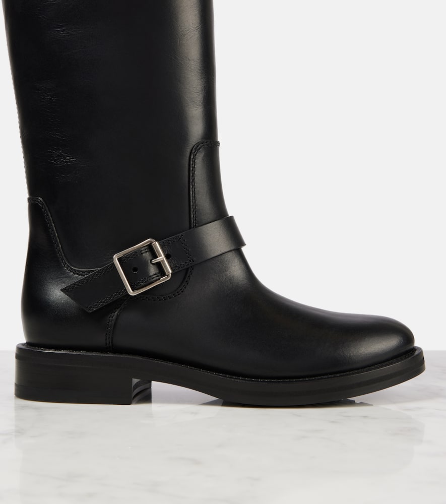 Saint Laurent River leather biker boots