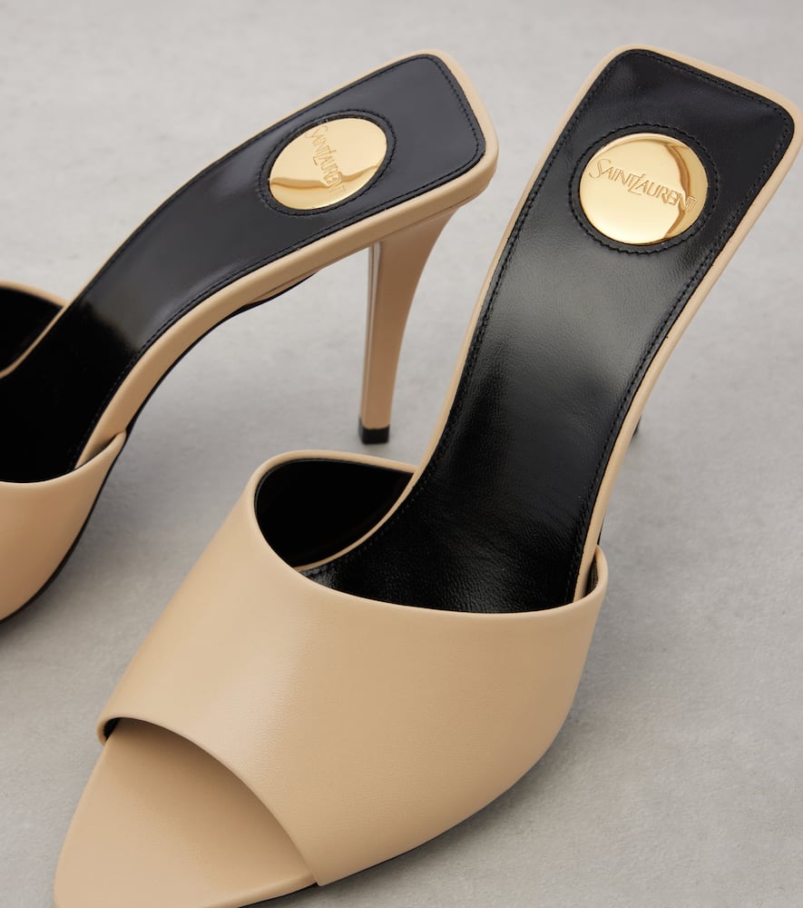 Saint Laurent Romy 90 leather mules