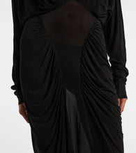 Saint Laurent Ruffled jersey maxi dress