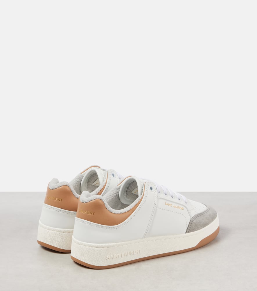 Saint Laurent SL/61 suede-trimmed leather sneakers