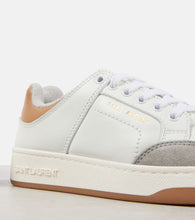 Saint Laurent SL/61 suede-trimmed leather sneakers