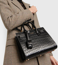 Saint Laurent Sac De Jour Nano croc-effect leather tote bag