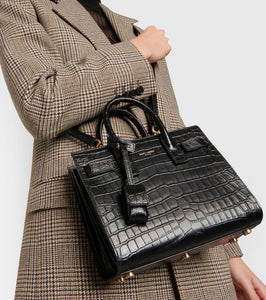 Saint Laurent Sac De Jour Nano croc-effect leather tote bag