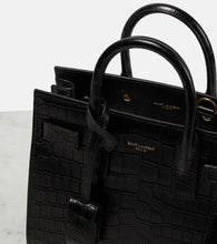 Saint Laurent Sac De Jour Nano croc-effect leather tote bag