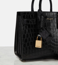 Saint Laurent Sac De Jour Nano croc-effect leather tote bag