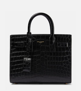 Saint Laurent Sac De Jour Nano croc-effect leather tote bag. Shop Saint Laurent Shoulder Bags for women now.
