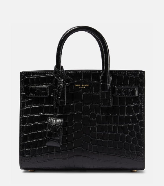 Saint Laurent Sac De Jour Nano croc-effect leather tote bag. Shop Saint Laurent Shoulder Bags for women now.