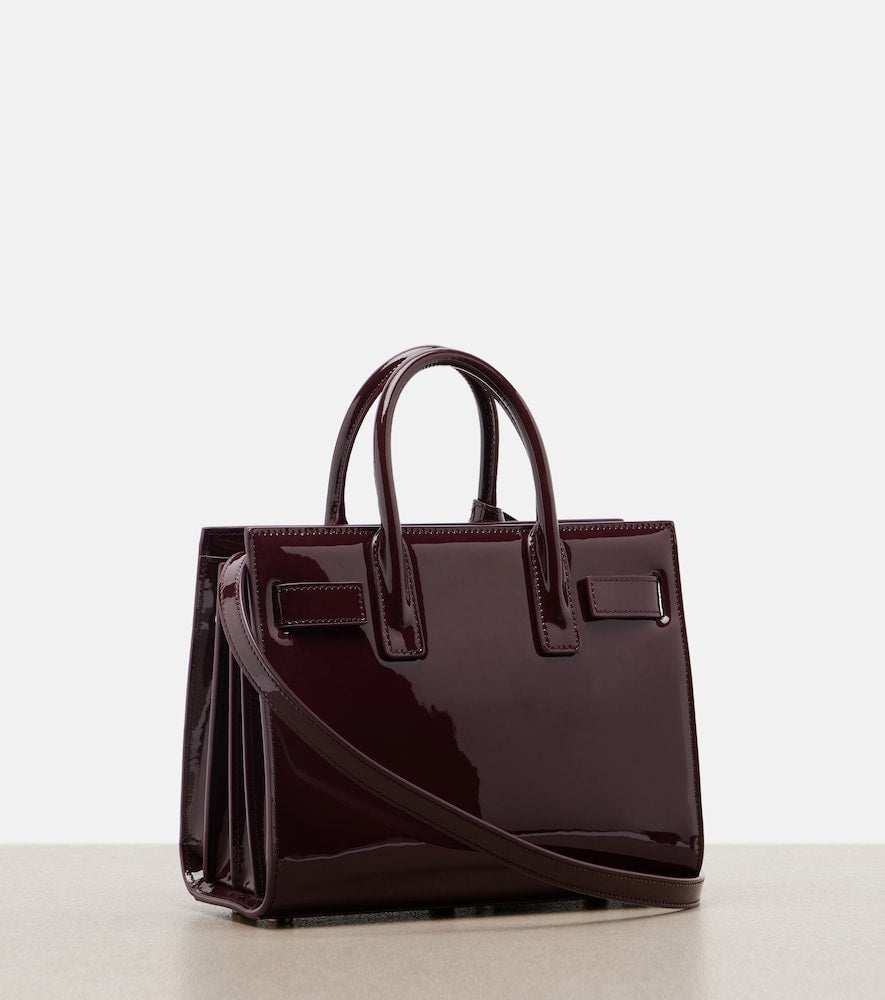 Saint Laurent Sac De Jour Nano patent leather tote bag