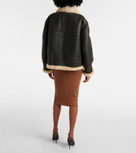 Saint Laurent Shearling-trimmed leather jacket
