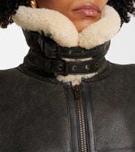 Saint Laurent Shearling-trimmed leather jacket