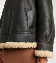 Saint Laurent Shearling-trimmed leather jacket