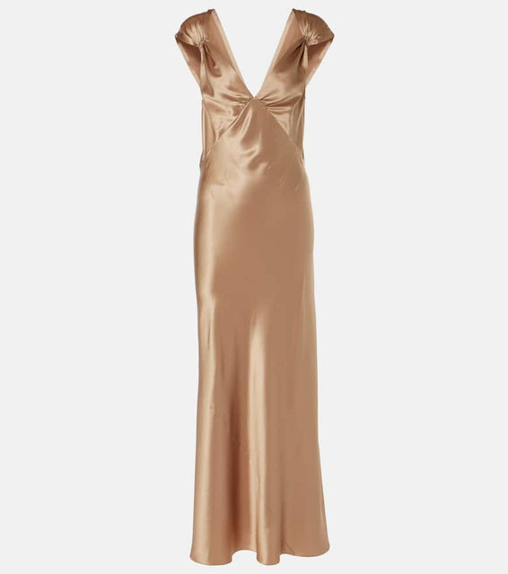 Saint Laurent Silk satin maxi dress