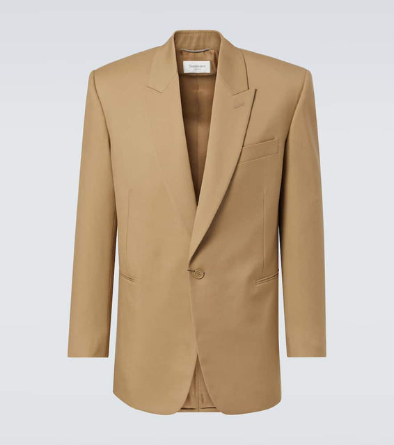 Saint Laurent Single-breasted wool gabardine blazer