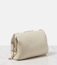 Saint Laurent Small leather clutch with chain