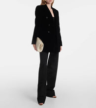 Saint Laurent Small leather clutch with chain