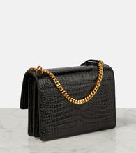 Saint Laurent Sunset Medium croc-effect leather shoulder bag