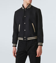 Saint Laurent Teddy wool-blend varsity jacket