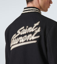 Saint Laurent Teddy wool-blend varsity jacket