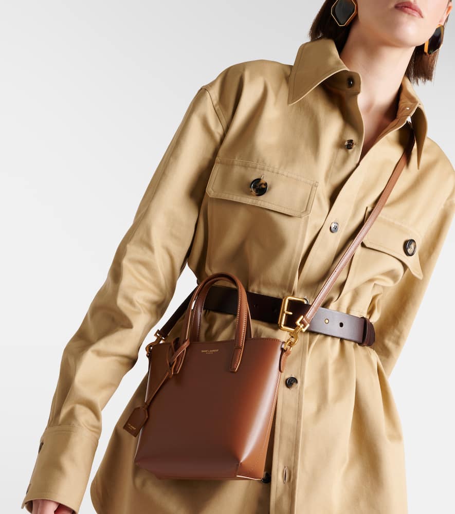 Saint Laurent Toy Shopping Mini leather tote bag