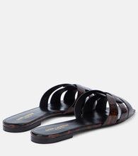 Saint Laurent Tribute 05 leopard-print leather flats