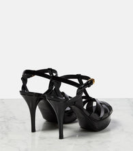 Saint Laurent Tribute 105 patent leather platform sandals